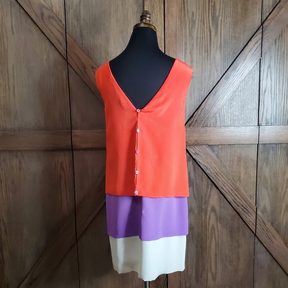 Gucci Tiered Colorblock Silk Dress - Picture 3 of 7